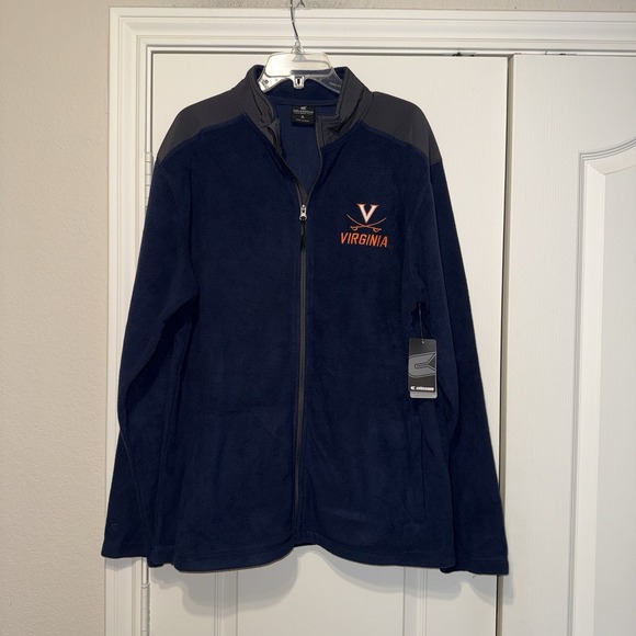 Colesseum Other - Men's Colosseum Virginia Cavaliers Blue Zip up Fleece Sweater Size X-Large
